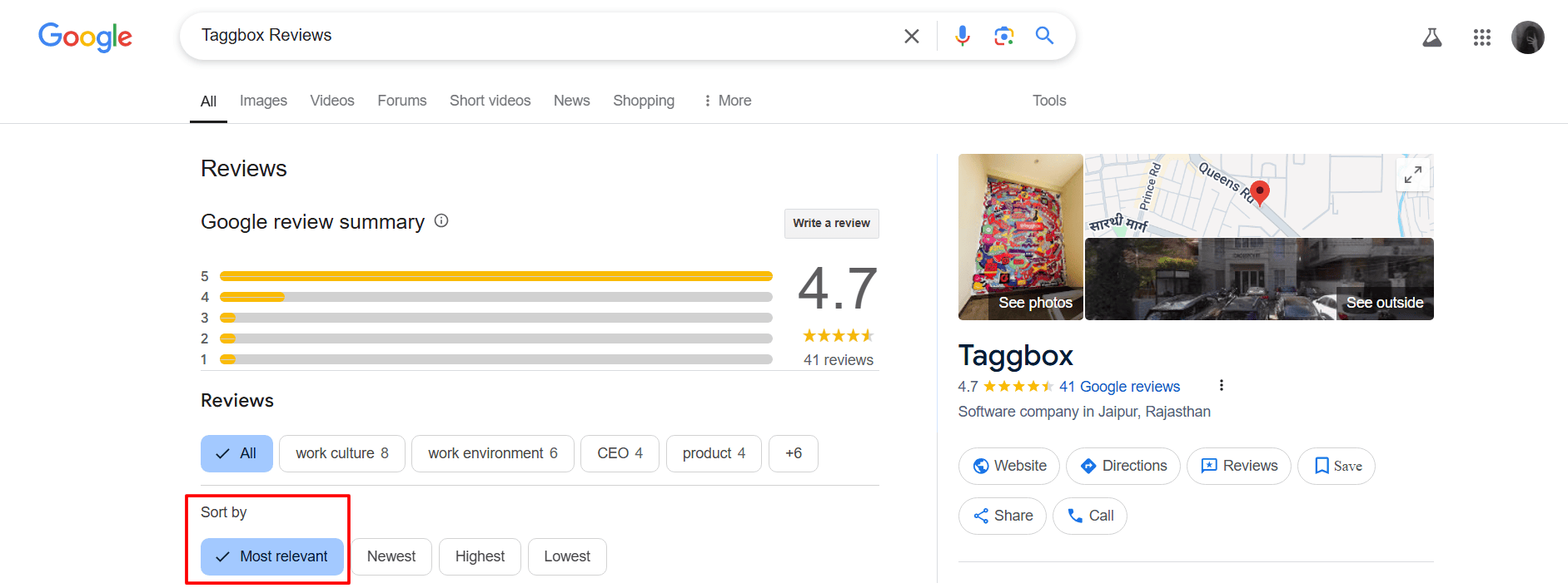 All reviews in my place