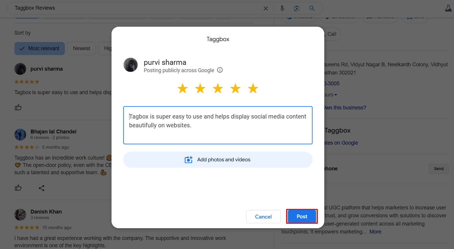 hoe to edit the google review