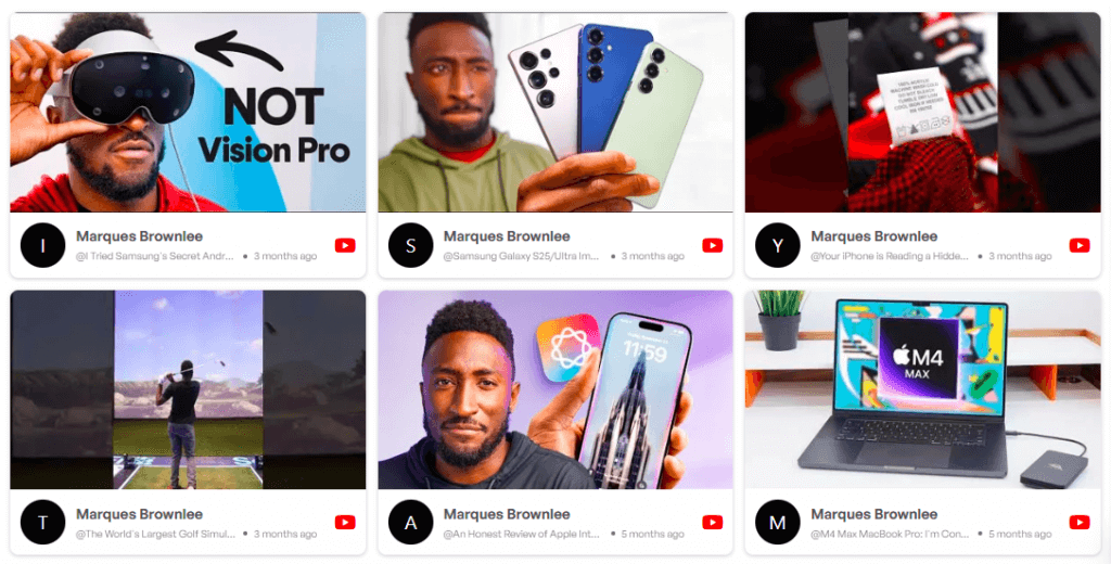 YouTube Photo Widget
