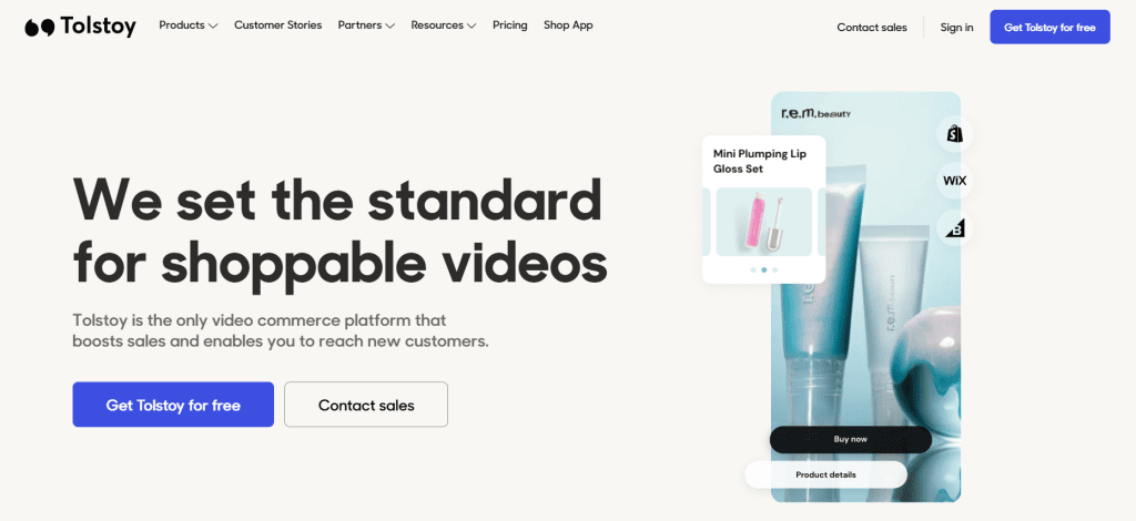 Shoppable Video Platform - Tolstoy