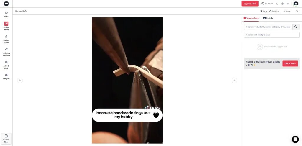 TikTok Shoppable Gallery