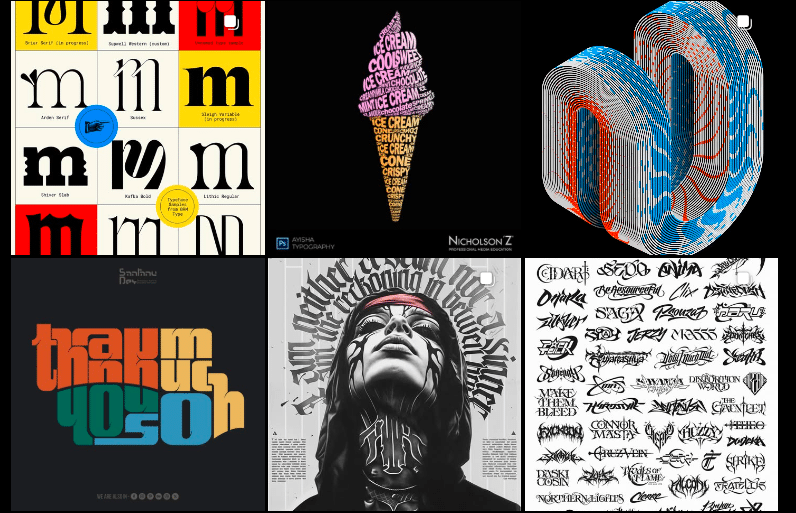 typography Instagram Feed Ideas