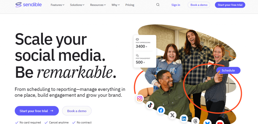 Sendible - instagram scheduling tools