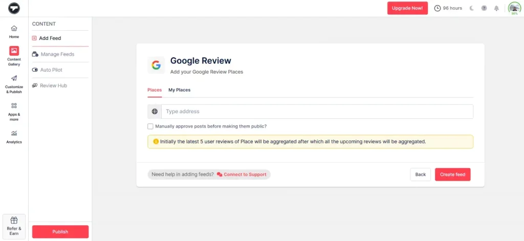 choose a connection type