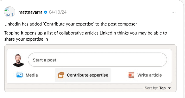linkedin collaborative articles