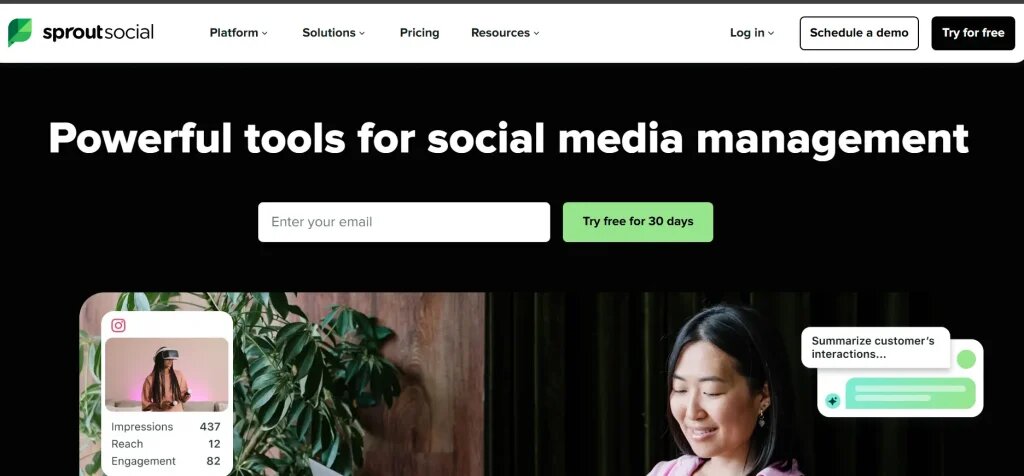 social media scheduling tool - sprout social