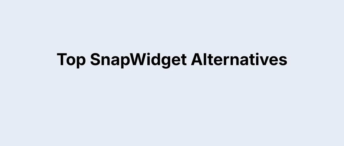 Top SnapWidget Alternatives