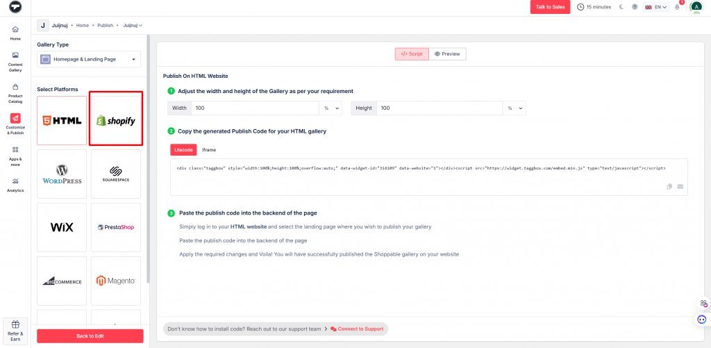 Shopify Facebook Feed