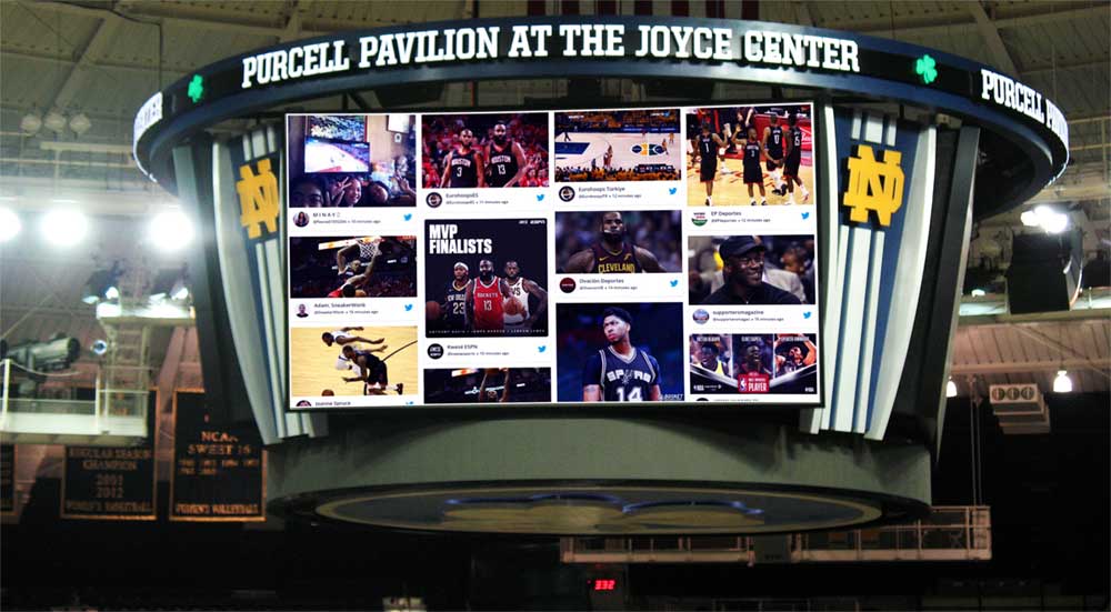 Social Wall on jumbotron