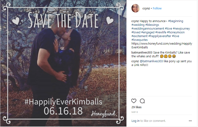 Wedding Announcement on Social Media
