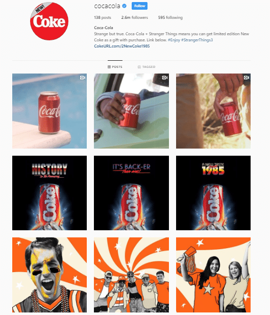 Instagram brand profile