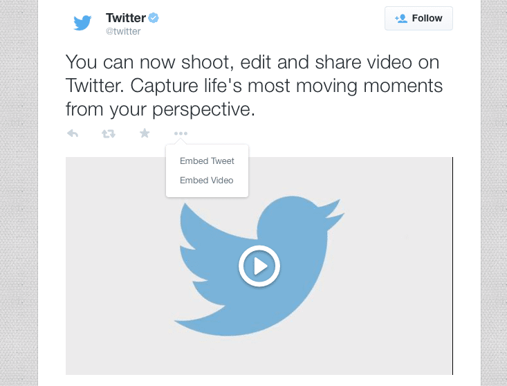 Twitter video tweet