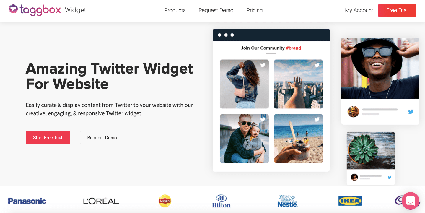 live twitter feed on website