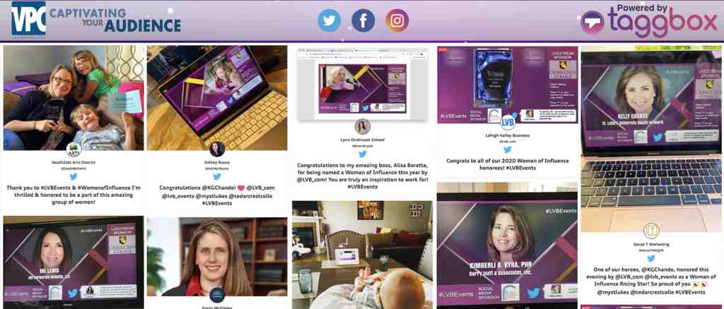 Social wall in virtual confrance