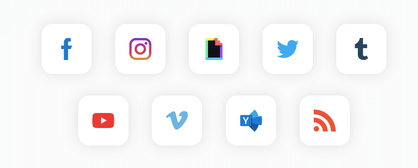 aggregate feeds from different social media platform