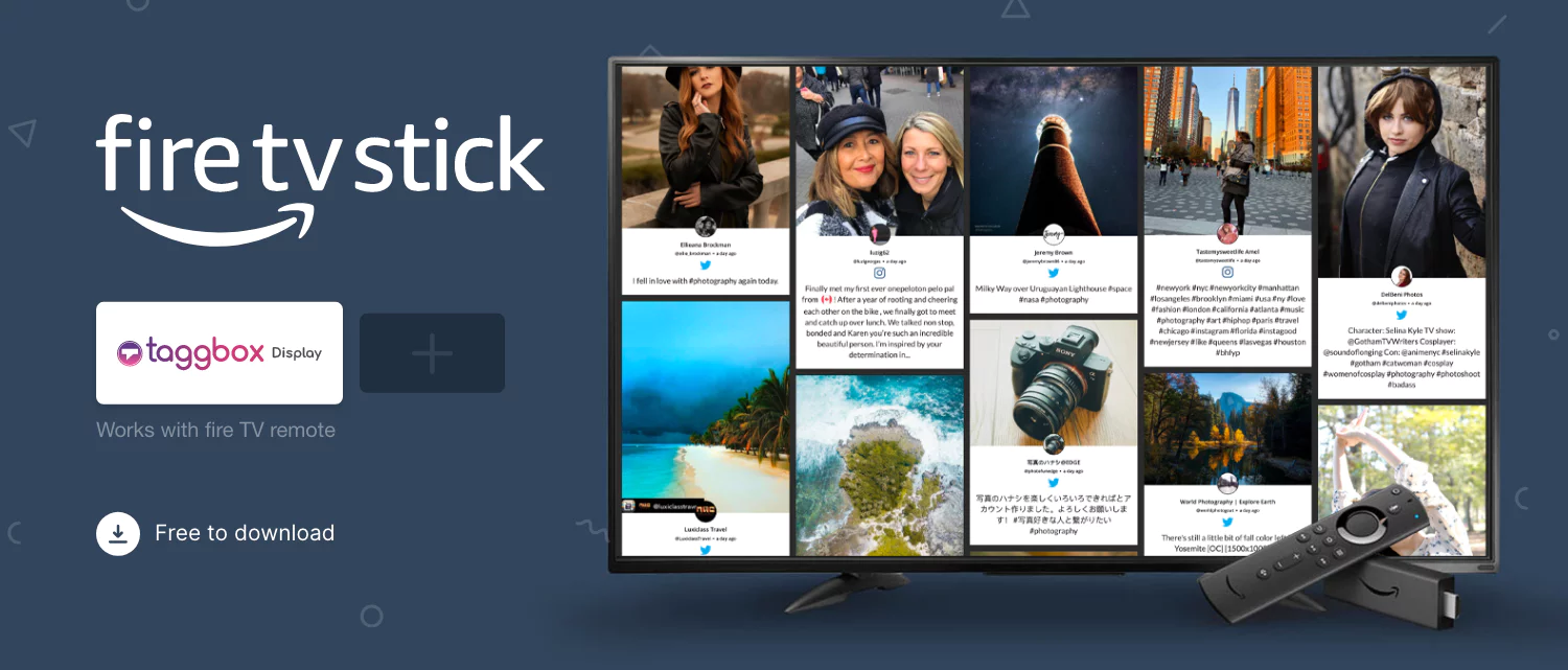 Digital Signage Firetv stick App to Display Social Wall on TV