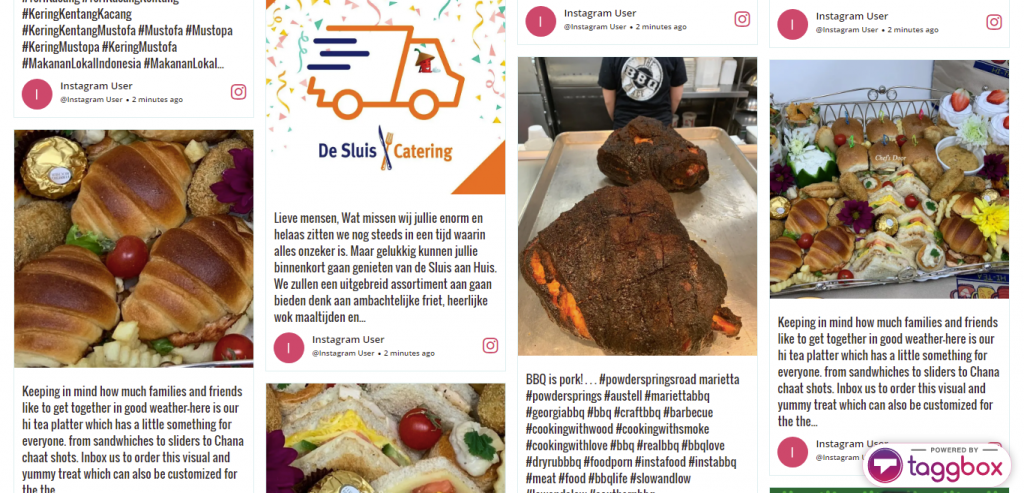 Instagram Wall for Restaurant 