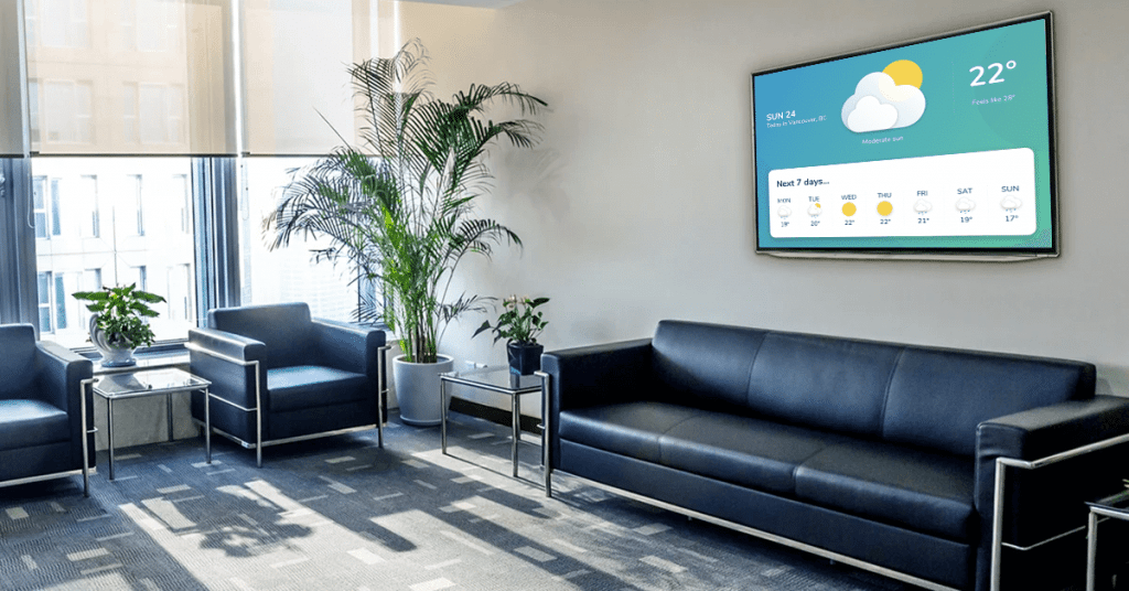 digital signage waiting area