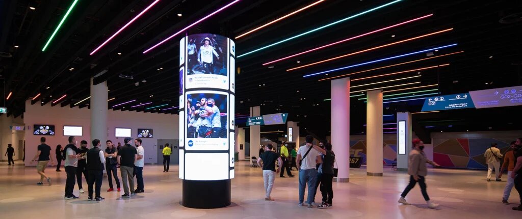 Taggbox Display Social wall in Etihad Arena