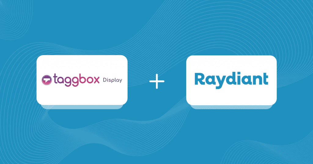 Taggbox Raydiant Partnership