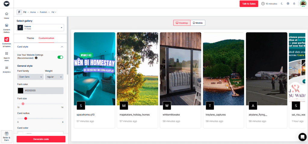 customize the feed