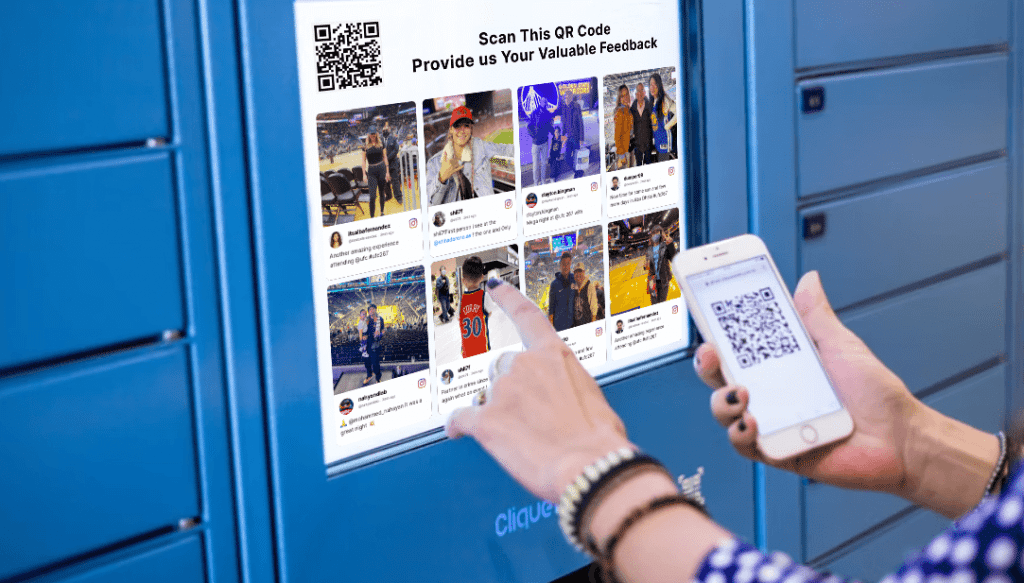 QR code with social wall