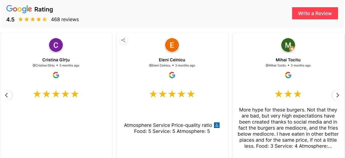 Best Google Reviews Examples On Website That Build Trust