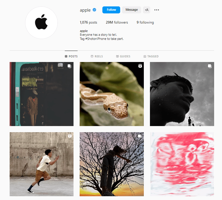 Apple Instagram Page