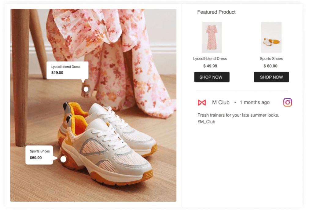 shoppable User generated content