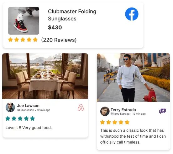user reviews on different platforms