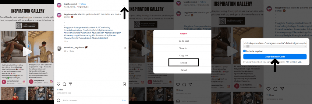 embed instagram feed