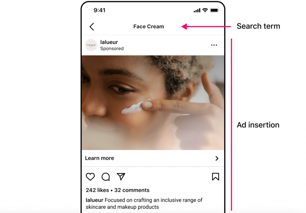 instagram Ads in Search Results update