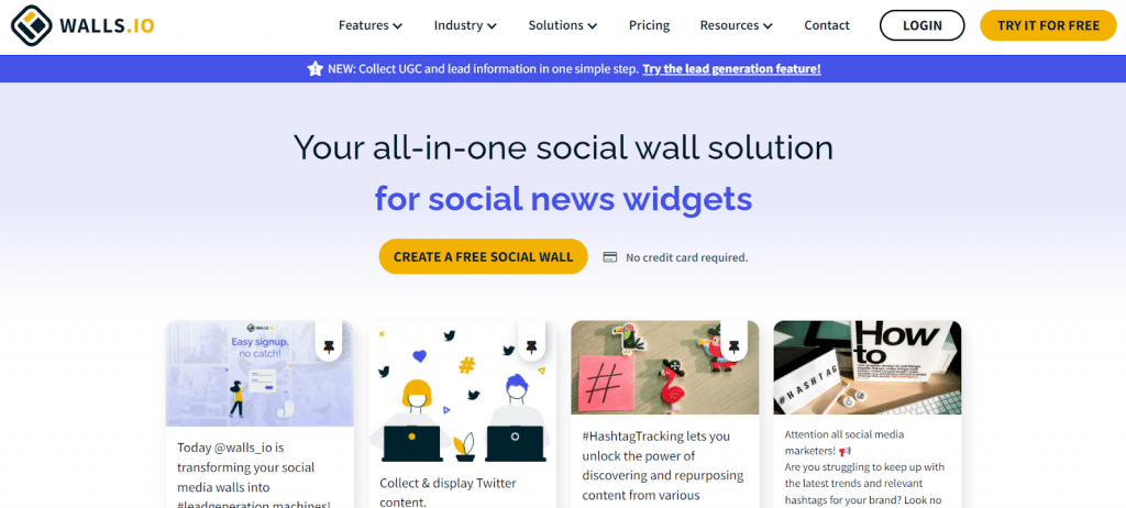 wall.io - social media platform