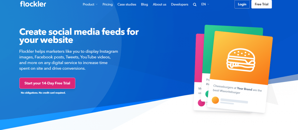 Flockler - social media content aggregator for websites