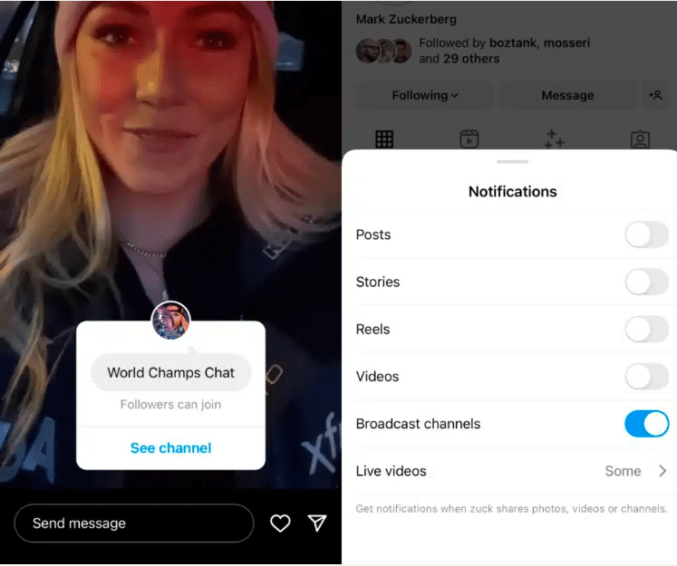 How to create a Instagram broadcast channel