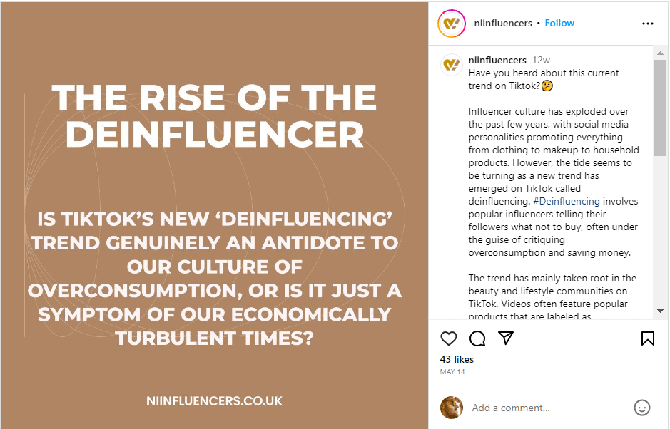 Rise of Deinfluencers