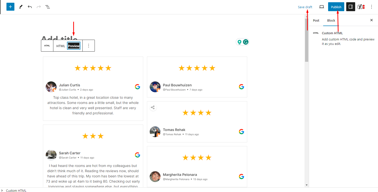 How to embed Google reviews on your website? [Auto-update]