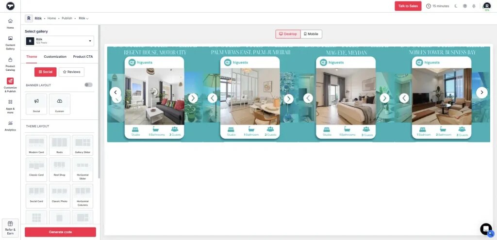 Customize social media feed