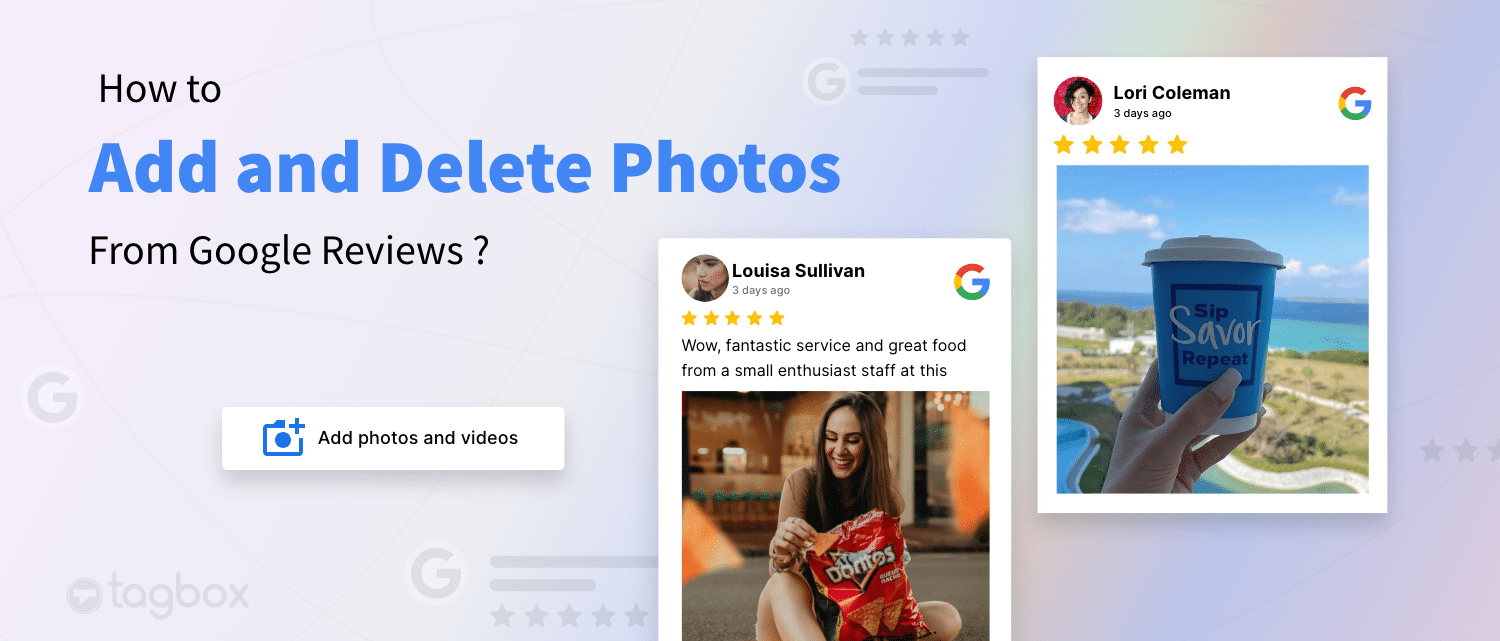 add and delete photos from Google reviews