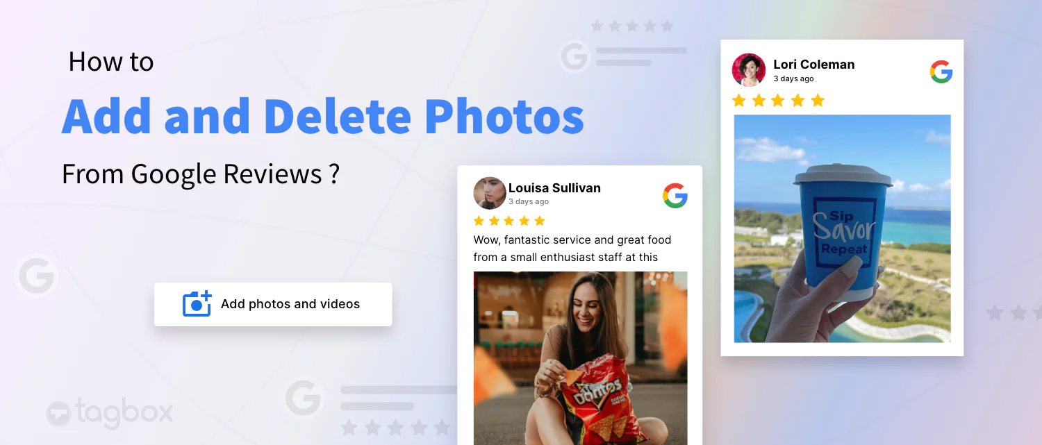 add and delete photos from Google reviews