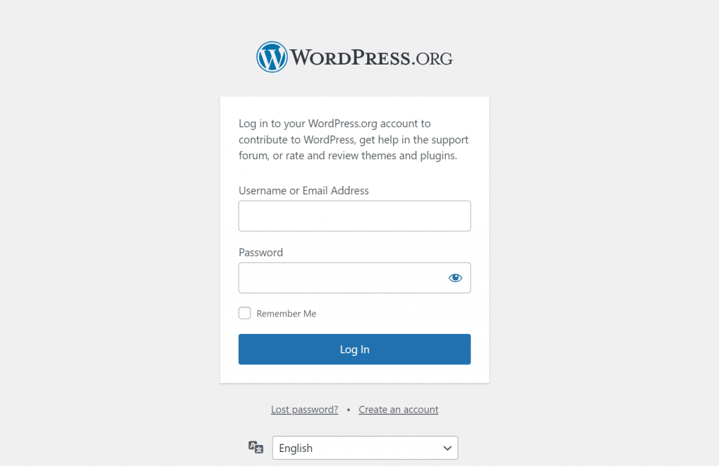 login  wordpress 