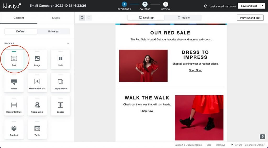 embed an Instagram feed klaviyo email campaign
