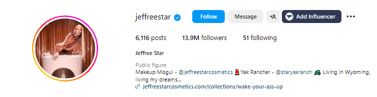 Jeffree Star - Top Beauty Influencer