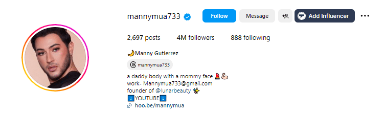 Manny Gutierrer - Beauty Influencer