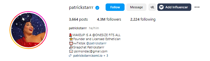 Patrick Star - Beauty Influencer