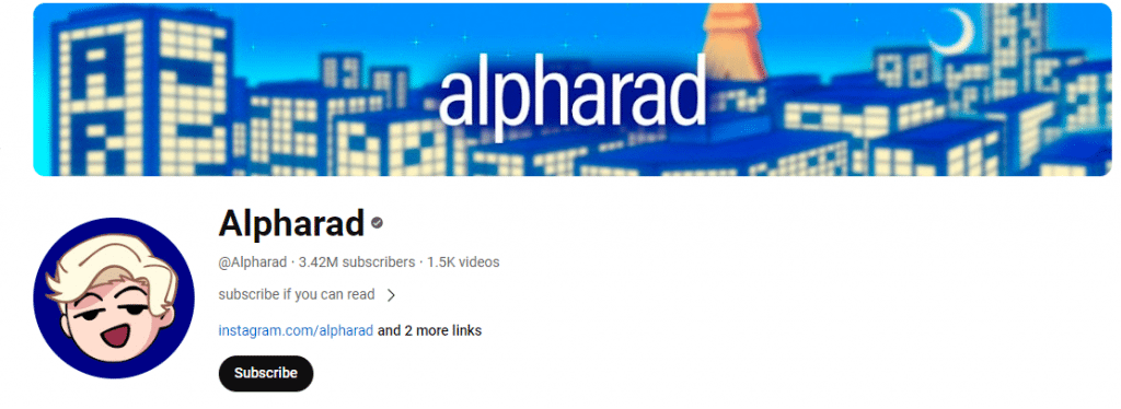 Alpharad - Top Gaming Influencers on youtube