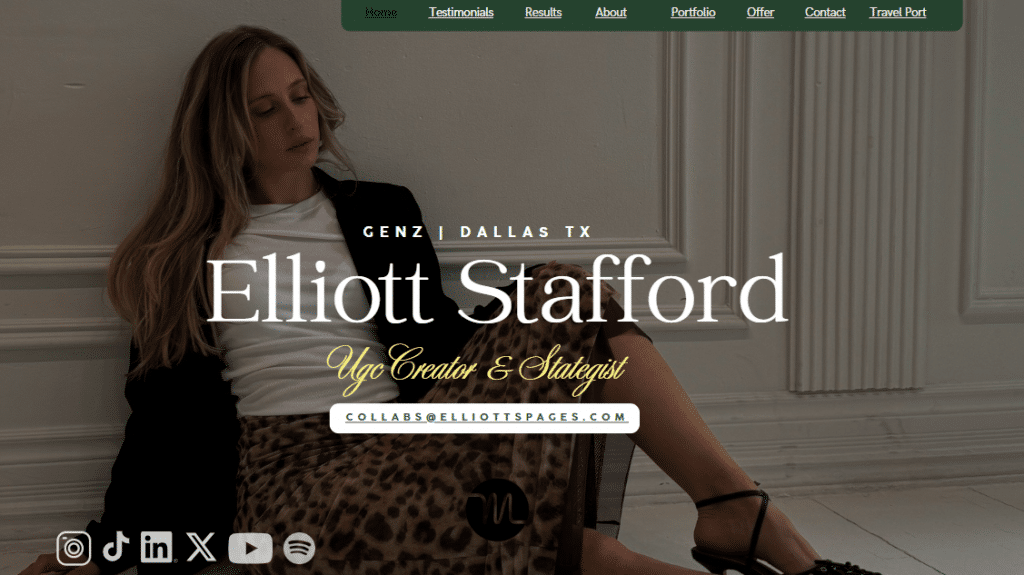 Elliott Stafford - UGC Portfolio Examples