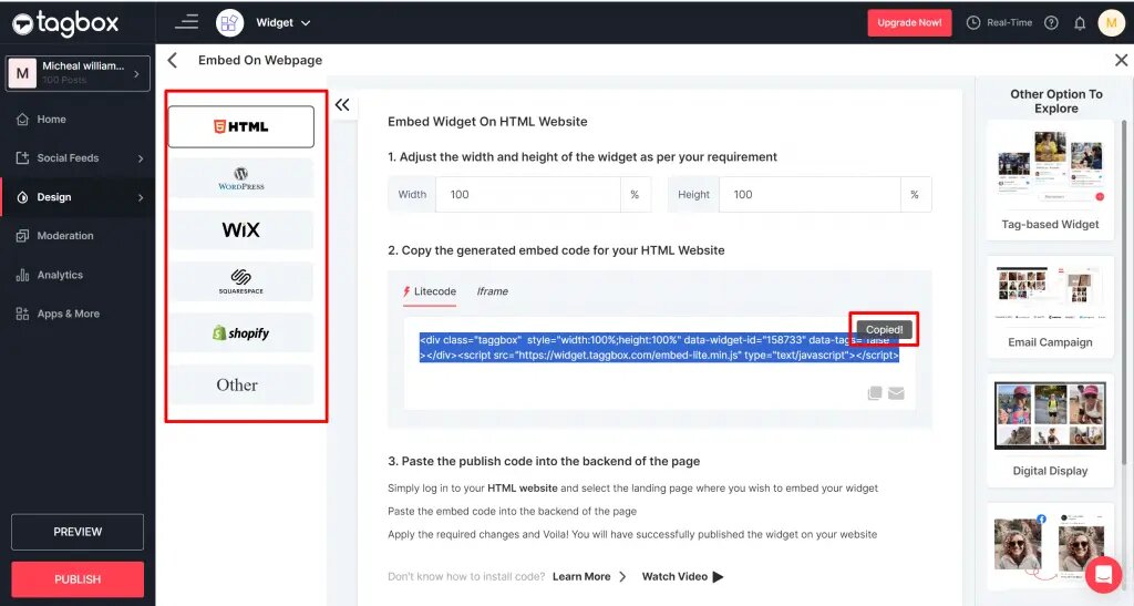 how to embed facebook feed on website