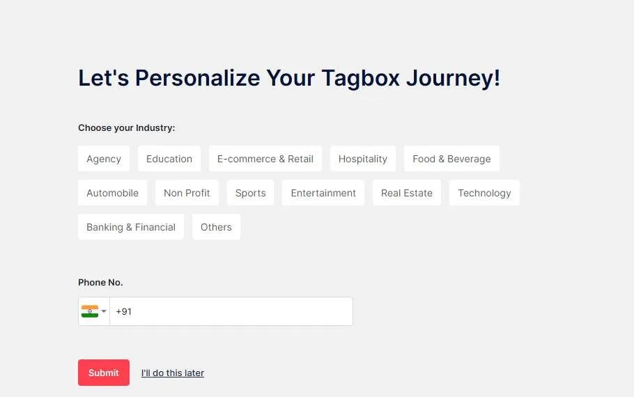 chhose your industry type