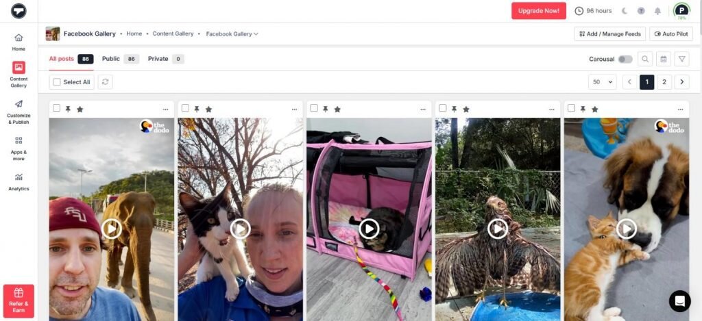 embeddded facebook videos